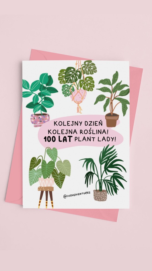 kartki okolicznościowe - wydruki Kartka - Plant Lady