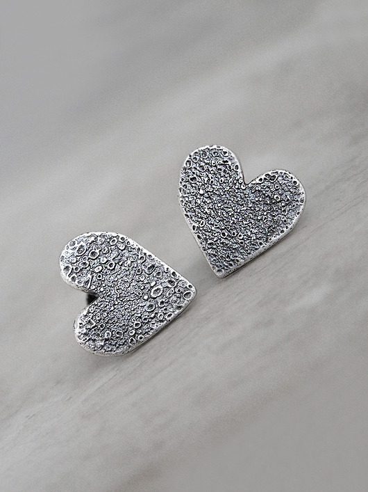 kolczyki srebrne Kolczyki Serca - srebro