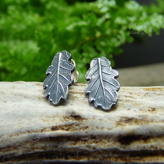 kolczyki srebrne Kolczyki srebrne Oak Leaf Stud Earrings vol.I
