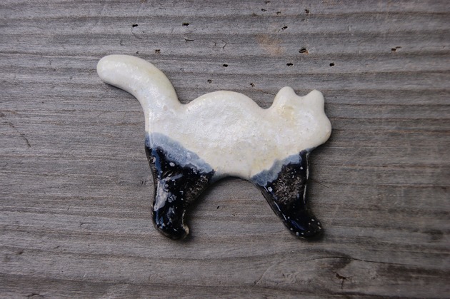 magnesy Ceramiczny magnes kot biało-czarny