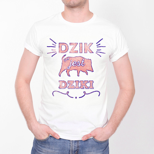 Dzik jest dziki Nova męska biała ONE MUG A DAY