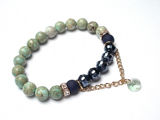 CHAIN IT - Mint and navy blue  /19.01.15/ KiKa pracownia