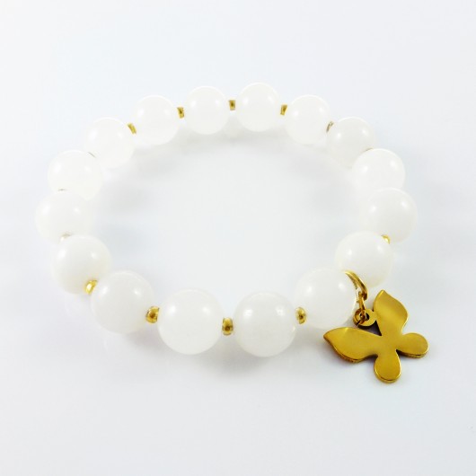 Bransoletka 'White Butterfly' labonita