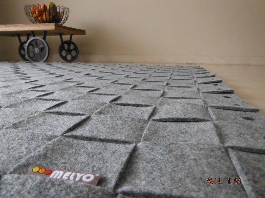 dywany Dywan z filcu CHECKER grey