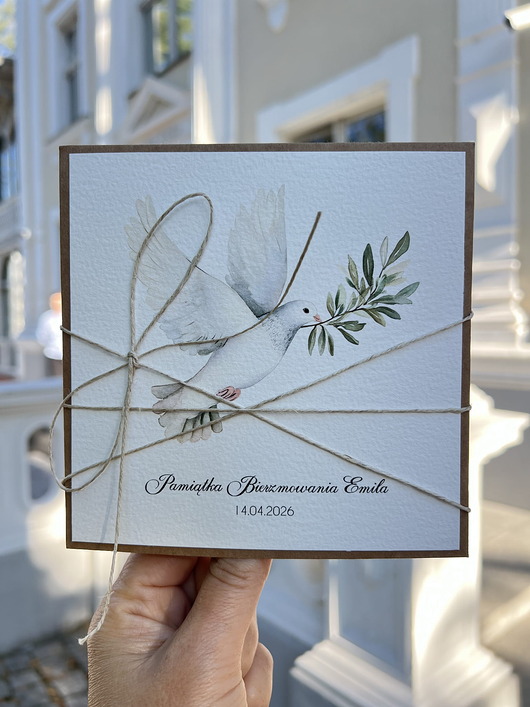 kartki scrapbooking Oryginalna pamiątka bierzmowania - kartka na bierzmowanie (p)