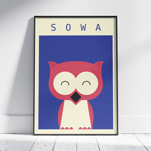 plakaty Sowa - plakat dla dzieci, zwierzęta, dekoracja do pokoju dziecka