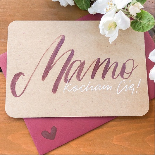 kartki scrapbooking Kartka dla mamy Dzien Matki KOCHAM CIĘ