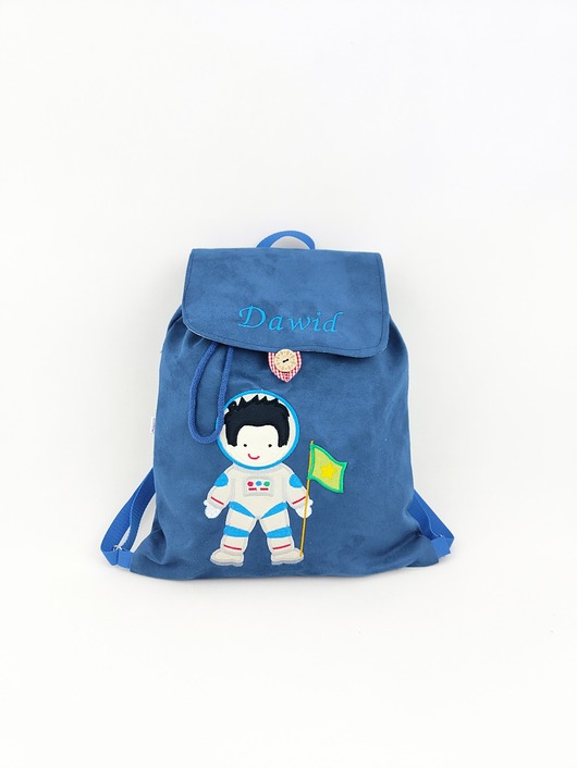 torebki, worki i plecaki dziecięce Plecak z kosmonautą, prezent dla chłopca, plecak z imieniem