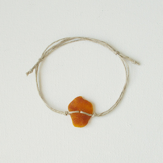 bransoletki na sznurku Surowy bursztyn No 4 Bransoletka