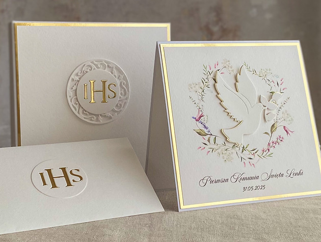 kartki na komunię Kartka na komunię z pudełkiem i kopertą, 65B
