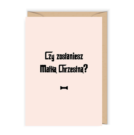 Kartka z pytaniem Czy zostaniesz Matką Chrzestną? Cudowianki