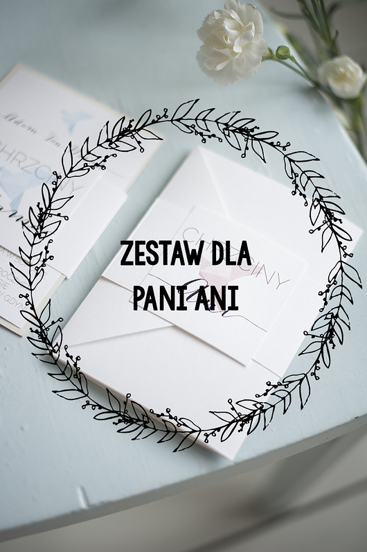 Dla Pani ANI! Zaproszenie na chrzciny ORIGAMI II Papel