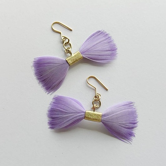 kolczyki z piórami PIÓRKO kolczyki