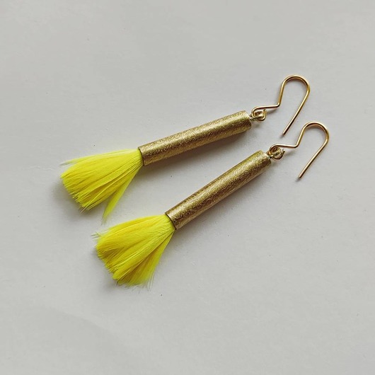 kolczyki z piórami PIÓRKO kolczyki