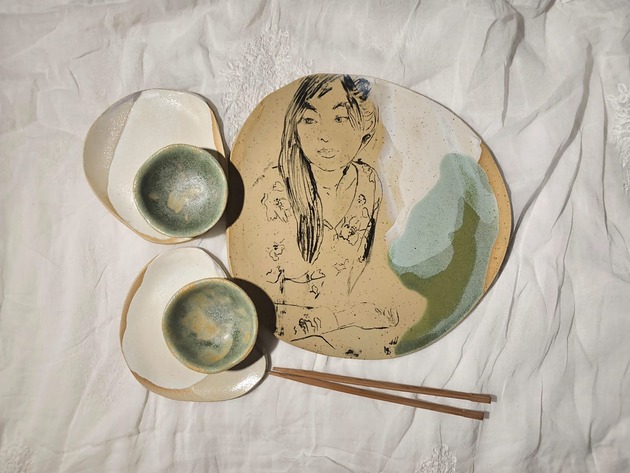 kuchnia - różne Ceramiczny komplet do sushi dla 2 osób