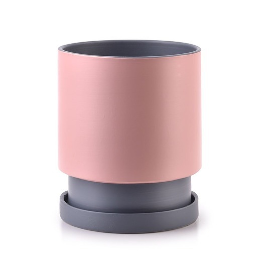 Kwietnik Doniczka ze Spodkiem Evra Róż 16 cm MIA home