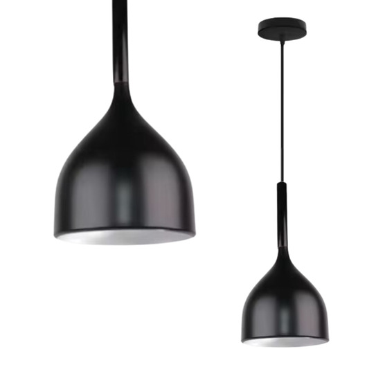 lampy wiszące Lampa wisząca zwis żyrandol lampa na sufit czarna LED E27