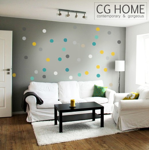 80 CONFETTI tęczowe kropki naklejki CGHOME Cghome