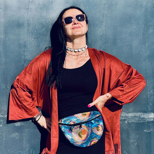 saszetka nerka Nerka / torebka Mili Belt Bag M - pióra