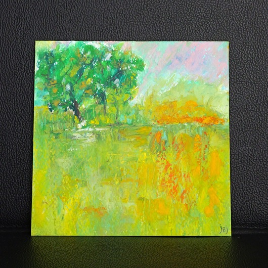 obrazy Krajobraz nr 1 - pastela olejna 14x14 cm