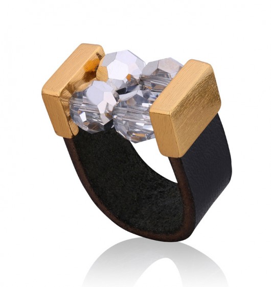 Small Cocktail Ring with Crystals 03 Joccos Design