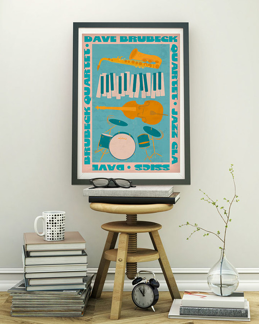 Dave Brubeck Quartet - plakat fine art 50x70 cm minimalmill