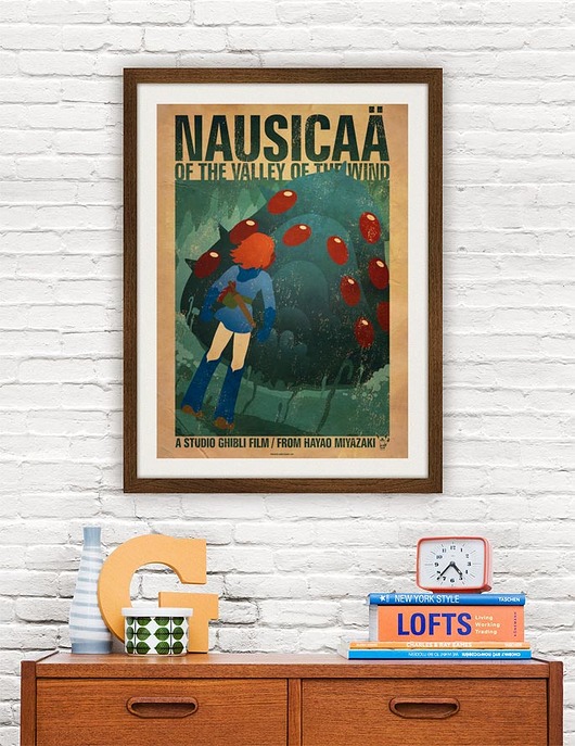 Nausicaä z Doliny Wiatru - Ghibli - plakat minimalmill