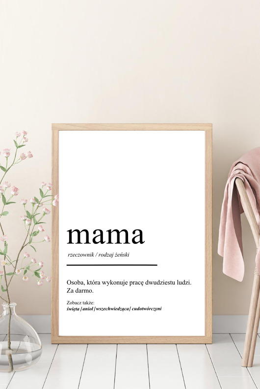 plakaty PLAKAT DEFINICJA mama prezent dla mamy