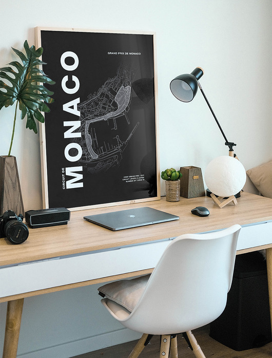plakaty Plakat Tory wyścigowe - Monaco