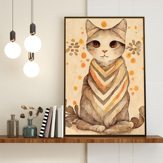 plakaty Plakat Pastelowy Kot