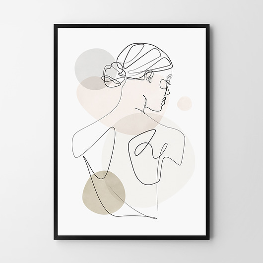plakaty Plakat - postać Kobiety pastelowe kolory boho styl