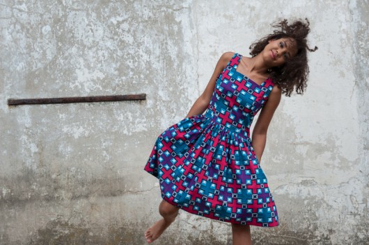 sukienki midi damskie Sukienka batikowa z Afryki rozmiar S