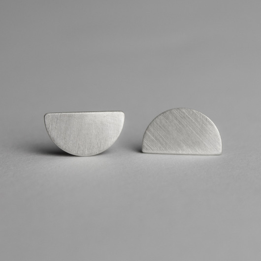 kolczyki srebrne Srebrne kolczyki półkola MOON 2,5 cm