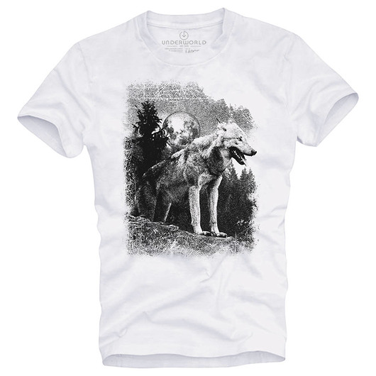 t-shirty męskie T-shirt męski UNDERWORLD Wolf in mountains