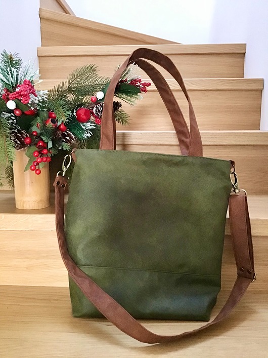 torby na ramię Torba hobo L - zieleń, koniak
