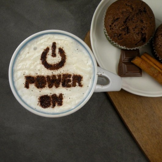 Power ON - szablon do kawy SunflowerForHome