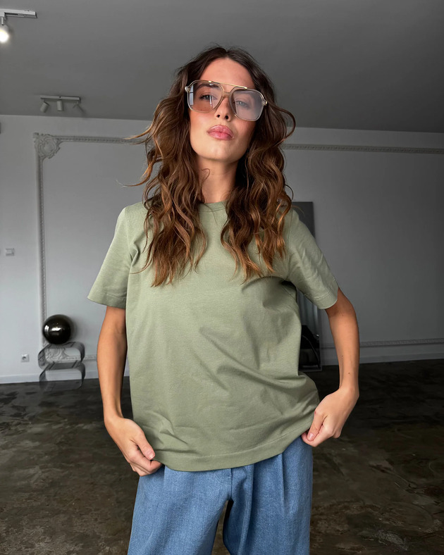 t-shirt damskie T-shirt Coco olive
