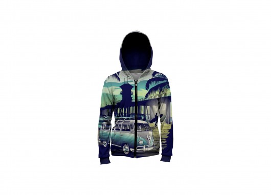 Bluza z kapturem ze wzorem California Life Mr Gugu Miss Go