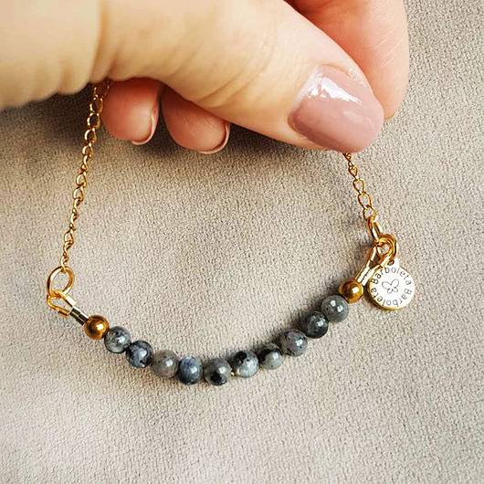 bransoletki z kamieni naturalnych Bransoletka z larvikitów