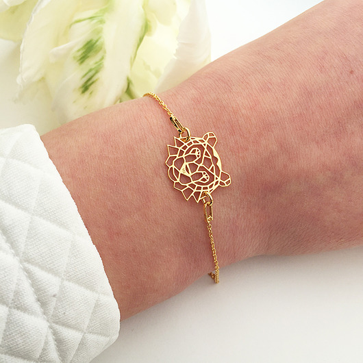 bransoletki złote Bransoletka z tygrysem , złoty tygrys