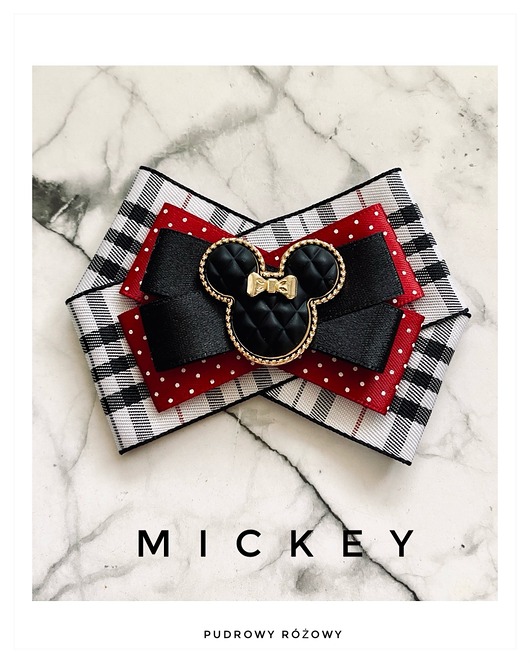 broszki Brosza w kratę MICKEY   Hit! 1szt