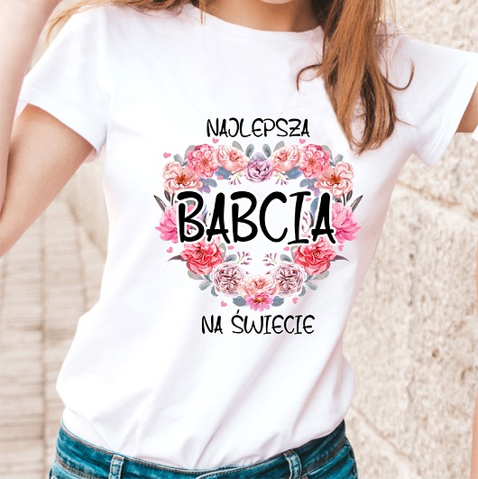 t-shirt damskie Koszulka damska Najlepsza babcia na świecie