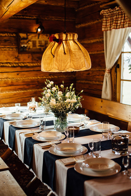 obrusy, bieżniki, serwety Granatowy bieżnik runner