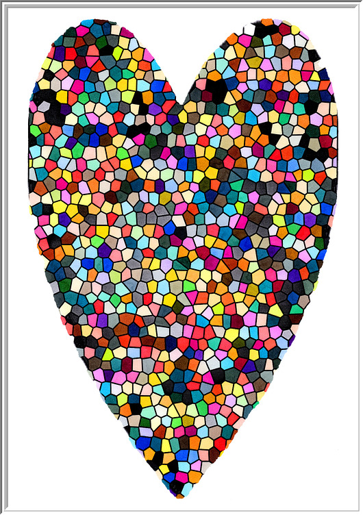grafiki i ilustracje 57. SERCE WITRAŻ - rysunek, plakat.
