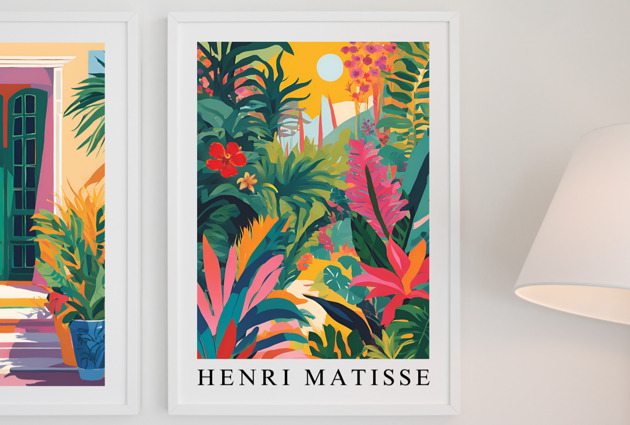 plakaty PLAKAT  St Tropez, Matisse obraz, kolorowa dekoracja ścienna