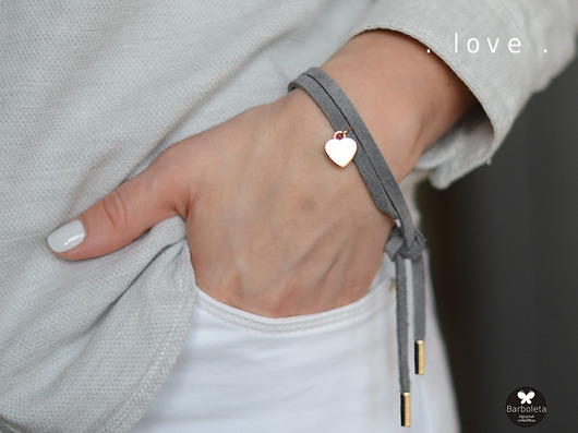 mini grey love barboleta