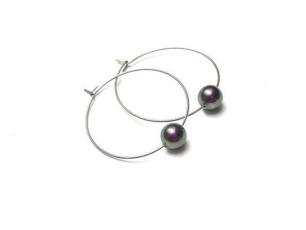 Alloys Collection /one pearl/green -violet KiKa pracownia
