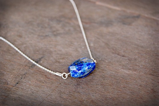 Naszyjnik lapis lazuli + srebro 925 Lili in the Garden