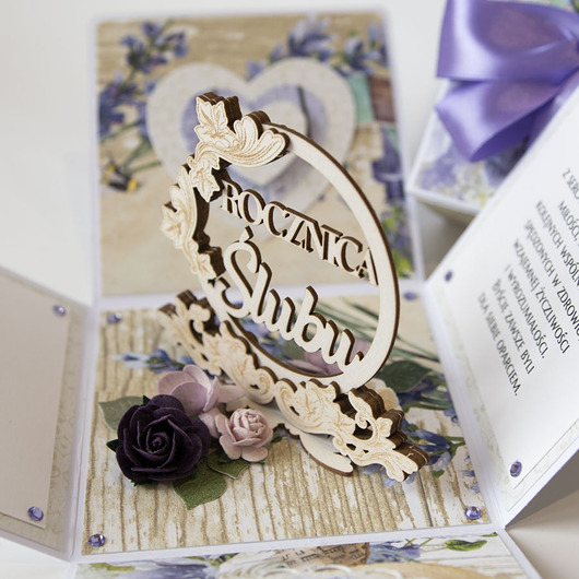 kartki scrapbooking Rocznica ślubu, exploding box, kartka 3d pamiątka