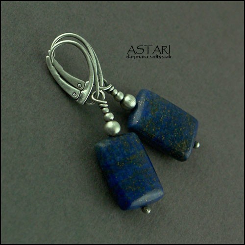 LAPIS LAZULI I SREBRO OKSYDOWANE Astari